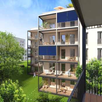 Neubauwohnungen im Passivhausstandard: HANSA ALLEE WESTENDHA